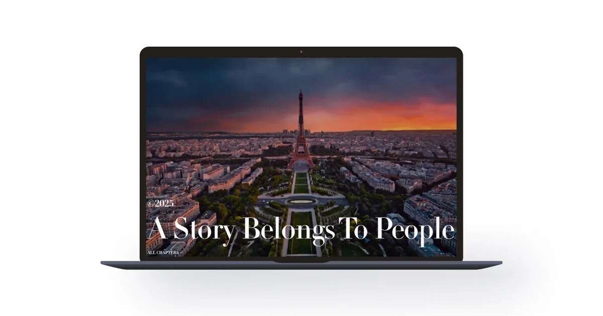 Artemis Luxe website hero shown over a Paris city view